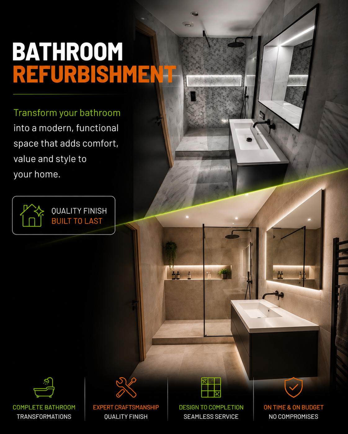 Bathroom refurbishment services in Kent