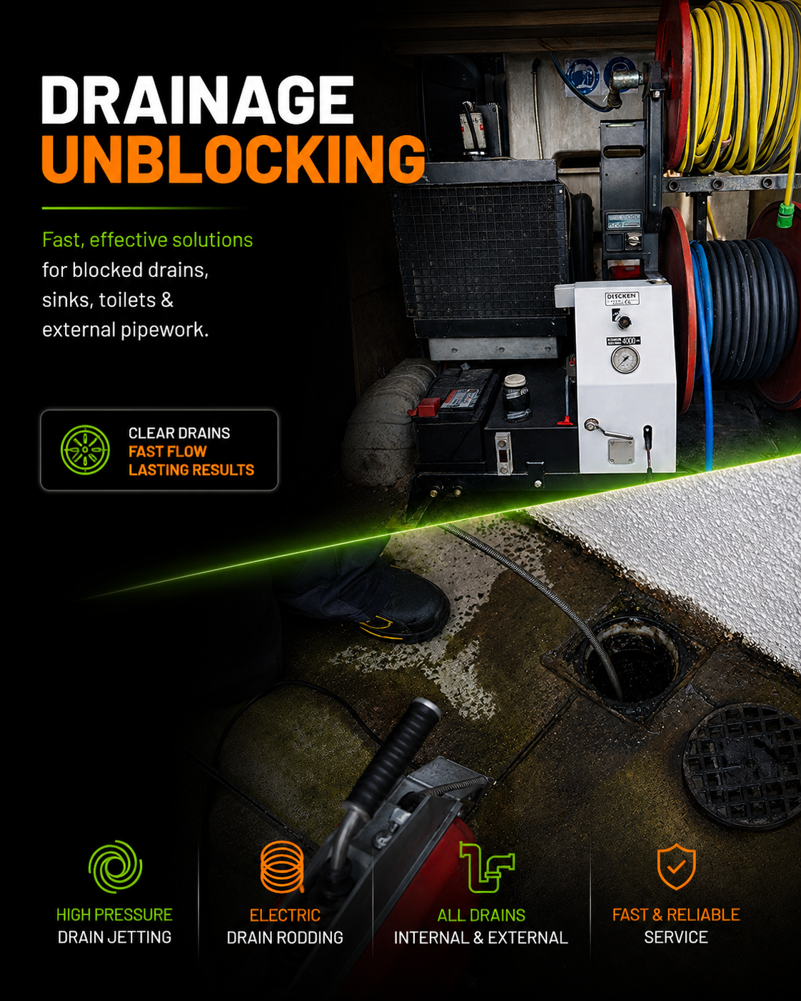 Drain unblocking services in Kent